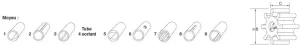Impulseur nitrile 12 pâles Jabsco 14281-0003