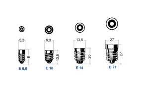 Lampe E27 sphère 12V 40W