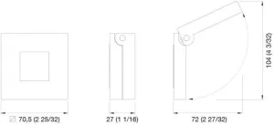 Liseuse orientable Booklight 70,5mm 10/15V Blanc chaud