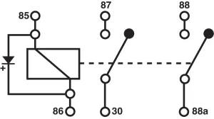 Mini relais bipolaire 12VDC 20A
