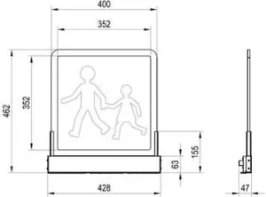 Pictogrammes bus scolaire arrière