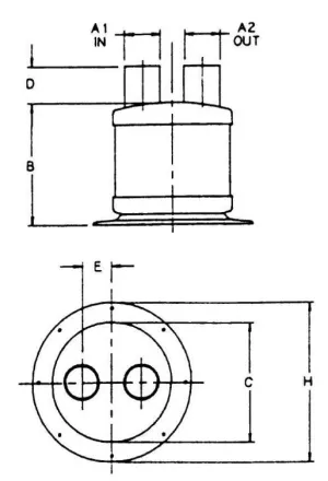 Pots à barbotage E/S Verticale 6'' Ø152mm