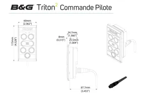 Pupitre de commande pilote Voilier B&G® Triton™² 