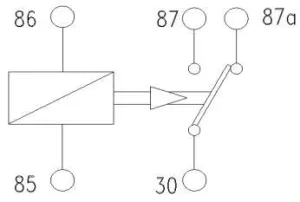 Relais 5 bornes 24V 15/20A standard fixation
