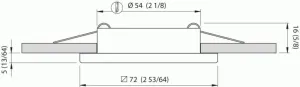 Spot LED 72mm BRYAN inox 10-30V blanc naturel