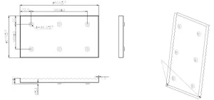 Support de montage en acier peint + vis à bois en acier inoxydable A2 + 2 sangles