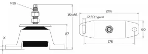 Support moteur remplacement Yanmar 28/109kg