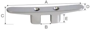 Taquet de pont aluminium percé L=260mm