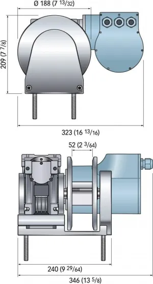 Treuil pour annexes THG1500 1500W 24V