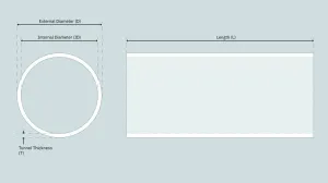 TUNNEL 190x1000x5 mm ALU