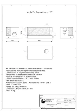 Ventilo convecteur avec gaine 15 000 BTU/h