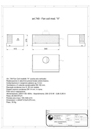 Ventilo convecteur avec gaine 20000 BTU/h